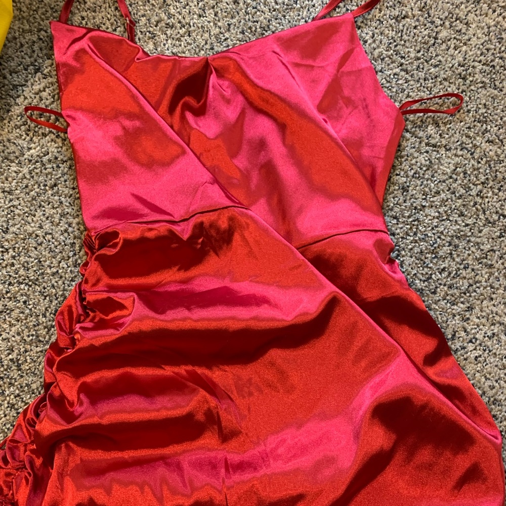 Red Shein cocktail dress